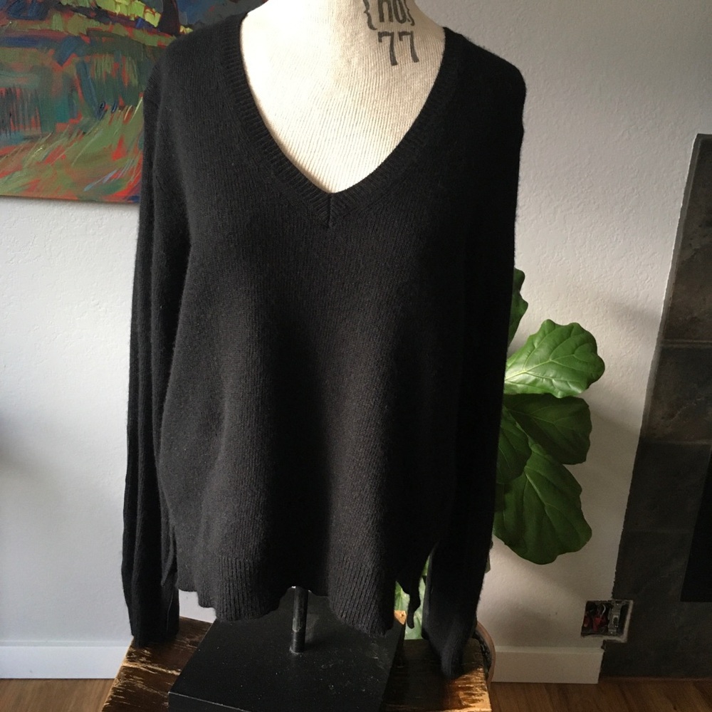 J. Crew Woman’s Black V-neck Sweater